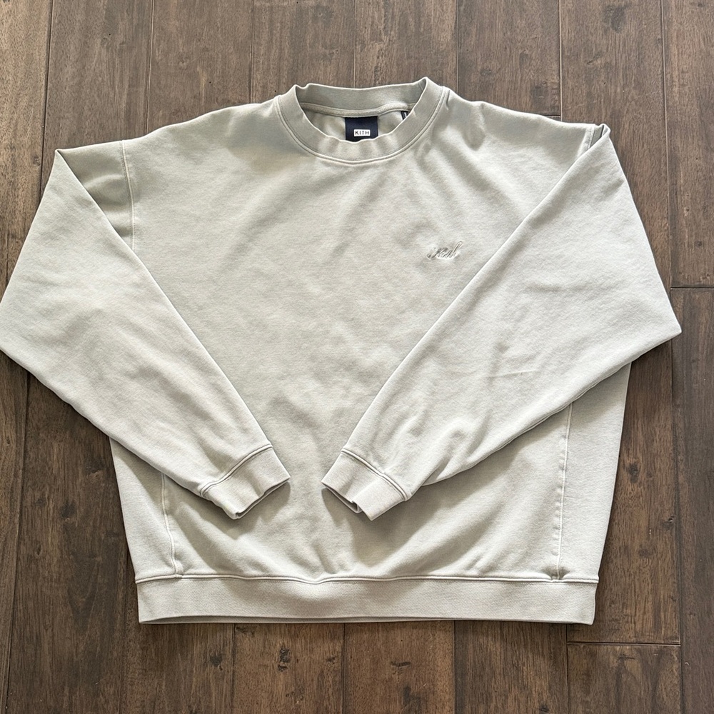 Kith Crewneck Sweatshirt Men’s L Minimal Logo Pullover Streetwear